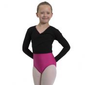 Black Cotton Ballet Wrap Cardigan - New Adult Sizes Available
